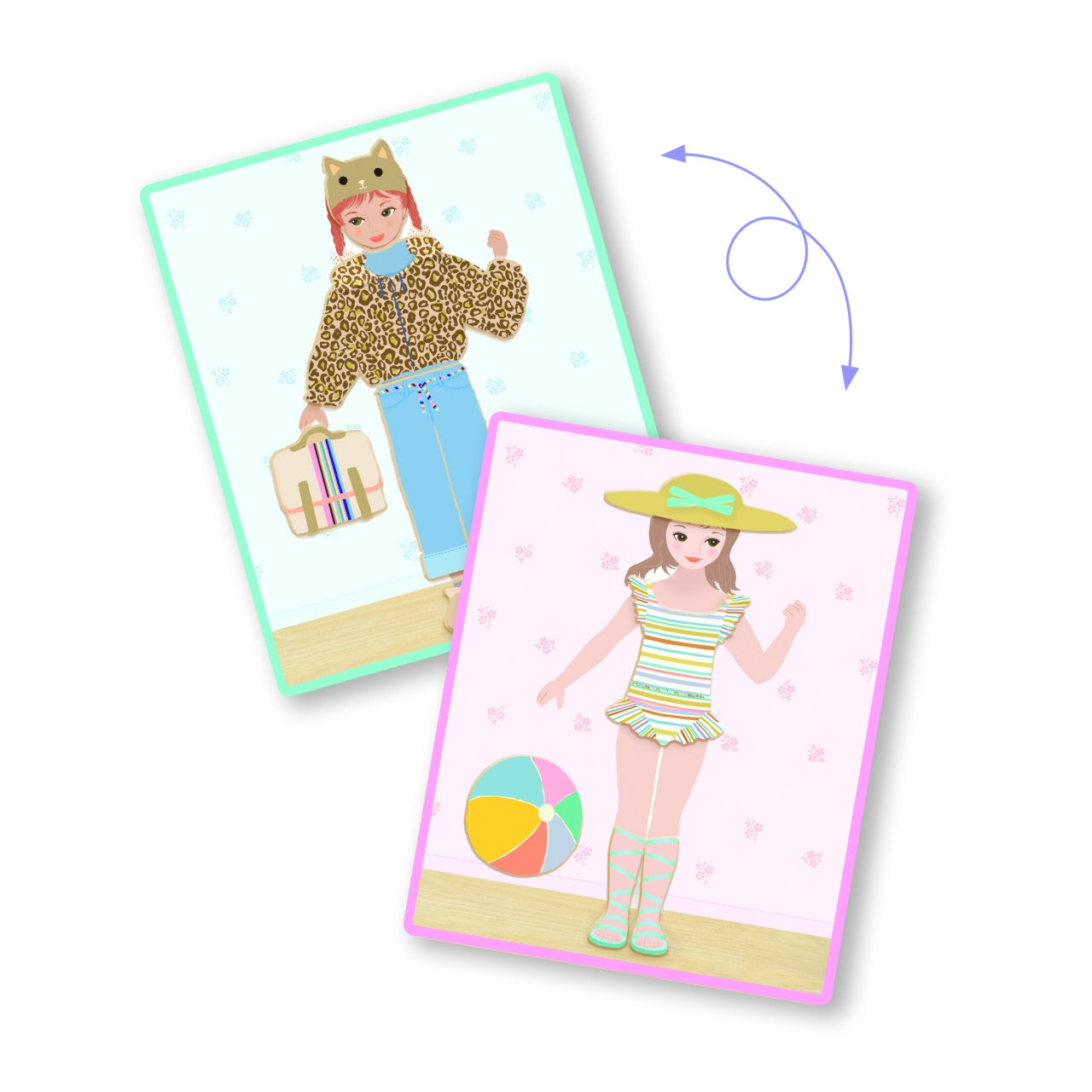 Joc educativ cu magnet de imbracat personaje, Djeco