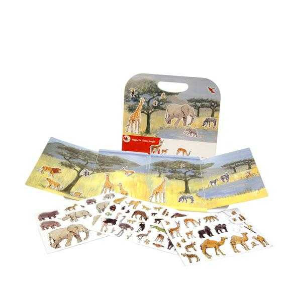 Egmont Toys Jungle Animals magnetic game, set with illustrated covers and magnetic pieces, 3 years+