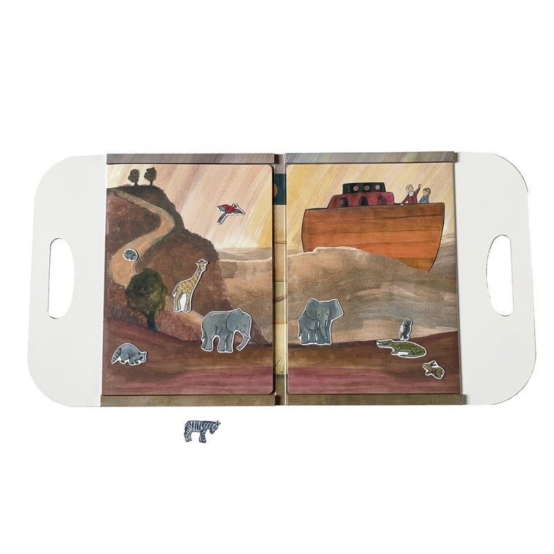 Egmont Toys Joc magnetic Arca lui Noe, set educativ cu 90 de piese magnetice, 3 ani+