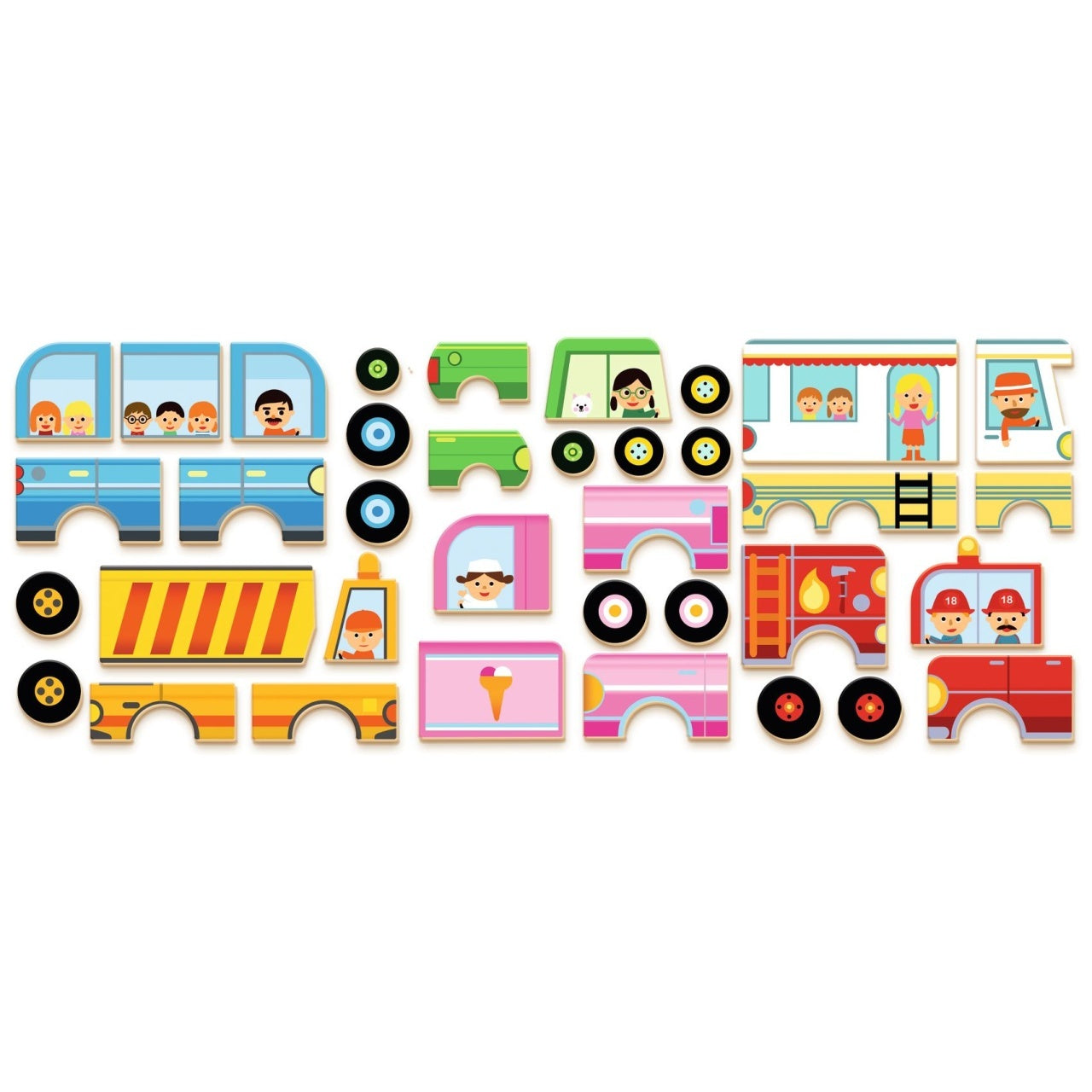 Joc magnetic cu Vehicule, Djeco
