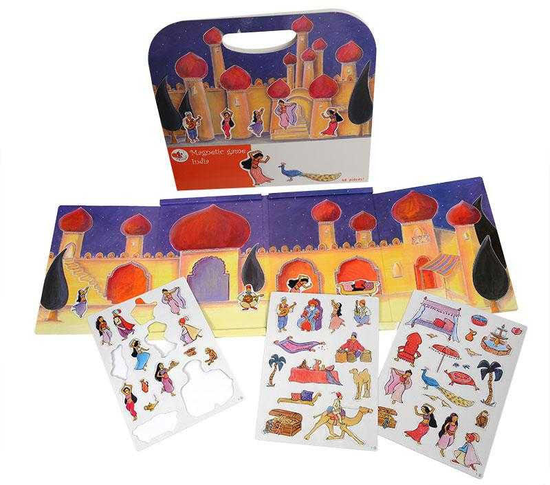Egmont Toys India magnetic game, set with illustrated magnetic covers and attachable pieces, 3 years+