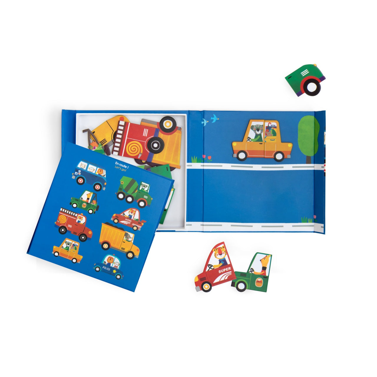 Joc magnetic Vehicule Les Popipop, Moulin Roty
