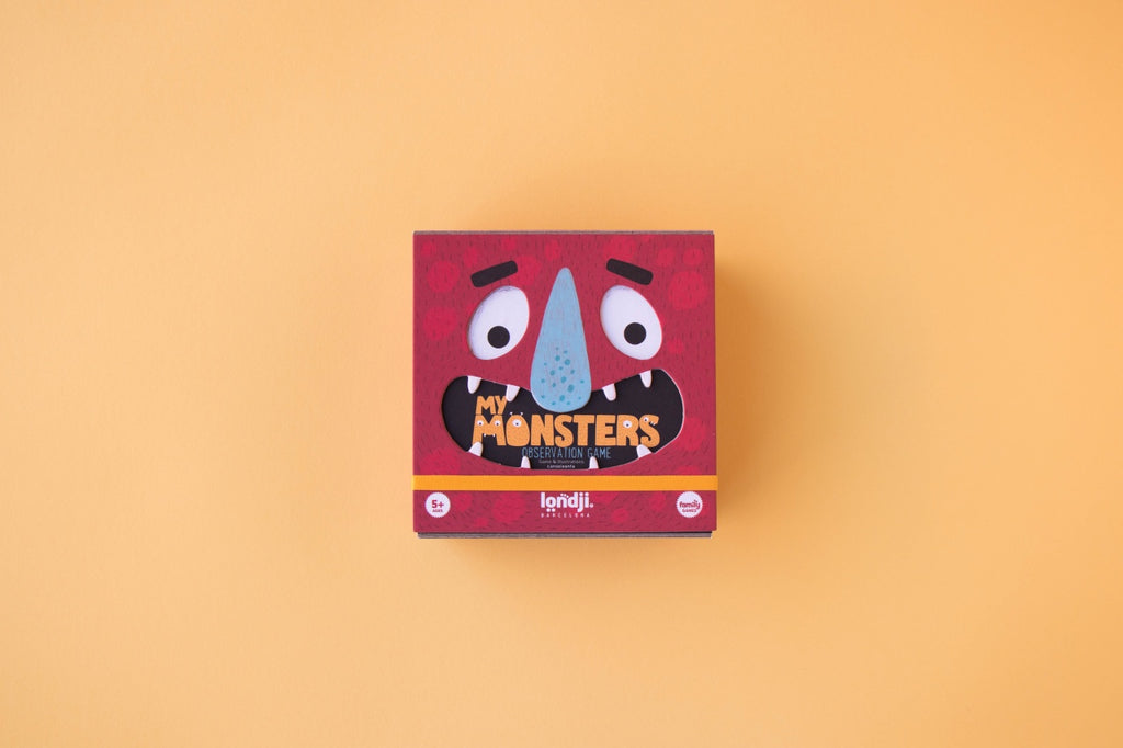 Londji My Little Monsters game, speed and observation game for the family, 5+ years, paper