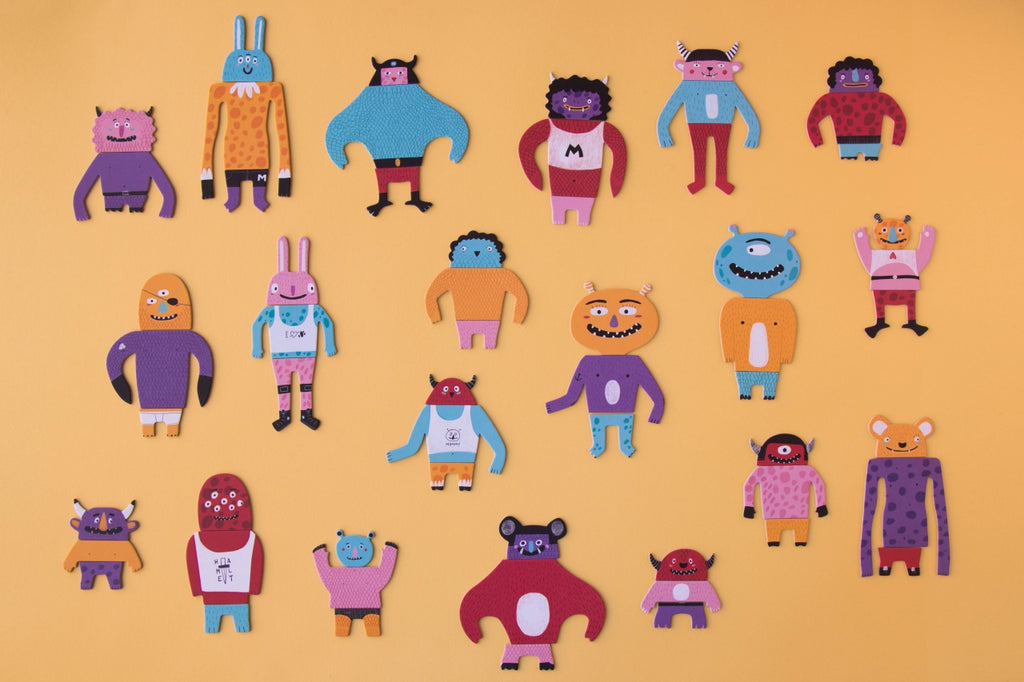 Londji My Little Monsters game, speed and observation game for the family, 5+ years, paper