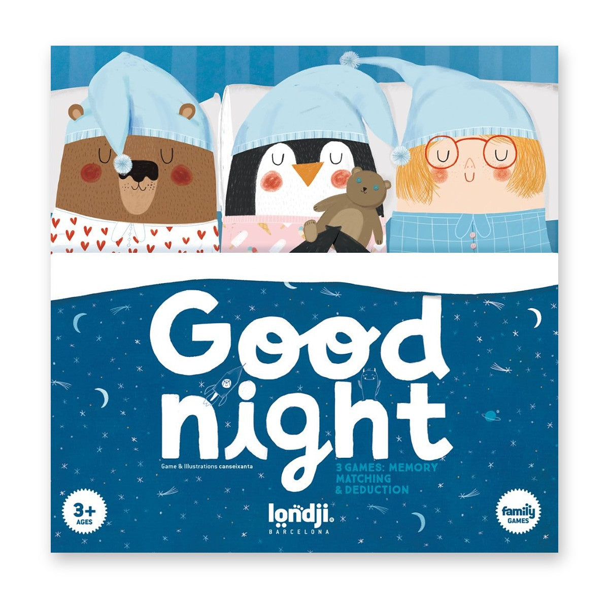 Londji Good Night 3-in-1 Game, 3 years+, recycled paper and cardboard