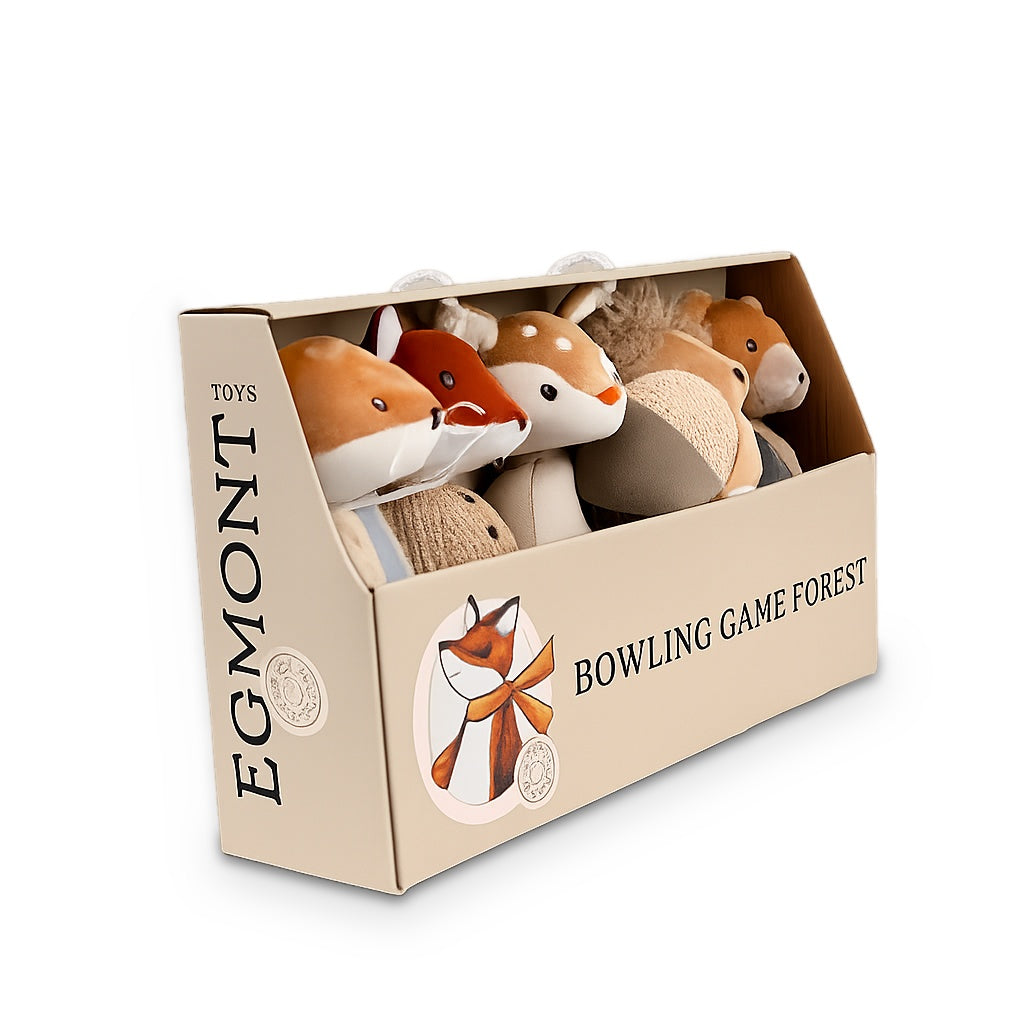 Egmont Toys Forest Friends Bowling Game 5 textile bowling pins made of cotton and polyester, 0 months+