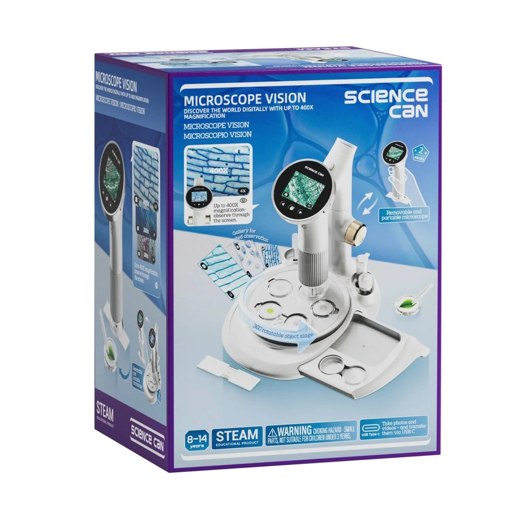 Joc STEM Microscop digital cu ecran integrat, TopBright