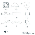 Jocuri magnetice Circuit cu bile luminoase 100 piese, Cleverclixx