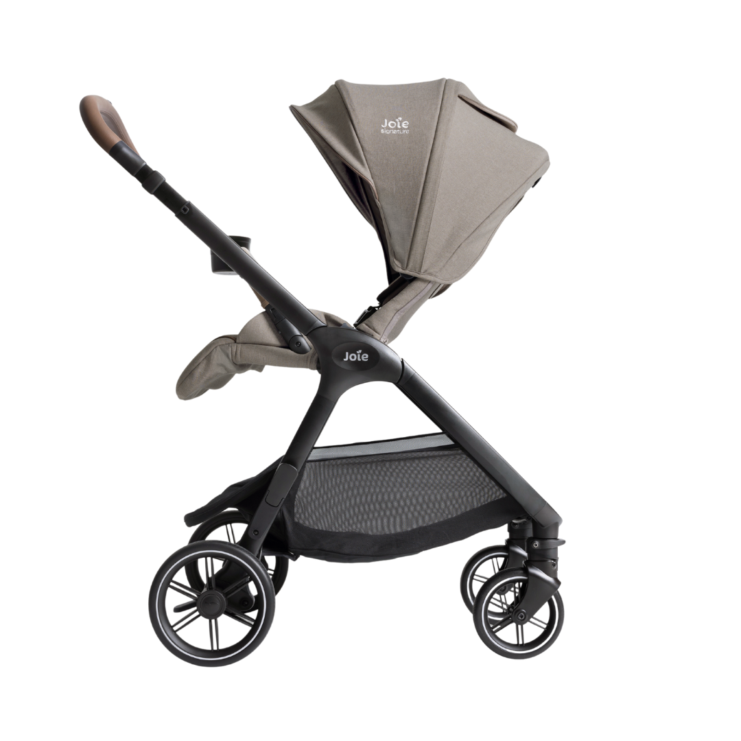 Joie - Carucior pentru copii multifunctional 3 in 1 Valora Signature Sandstone (Carucior Valora + Landou Ramble XL + scoica i-Starter)