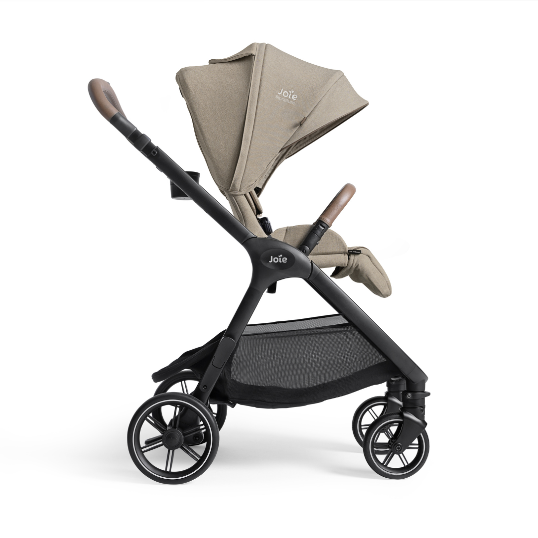 Joie - Carucior pentru copii multifunctional 3 in 1 Valora Signature Sandstone (Carucior Valora + Landou Ramble XL + scoica i-Starter)