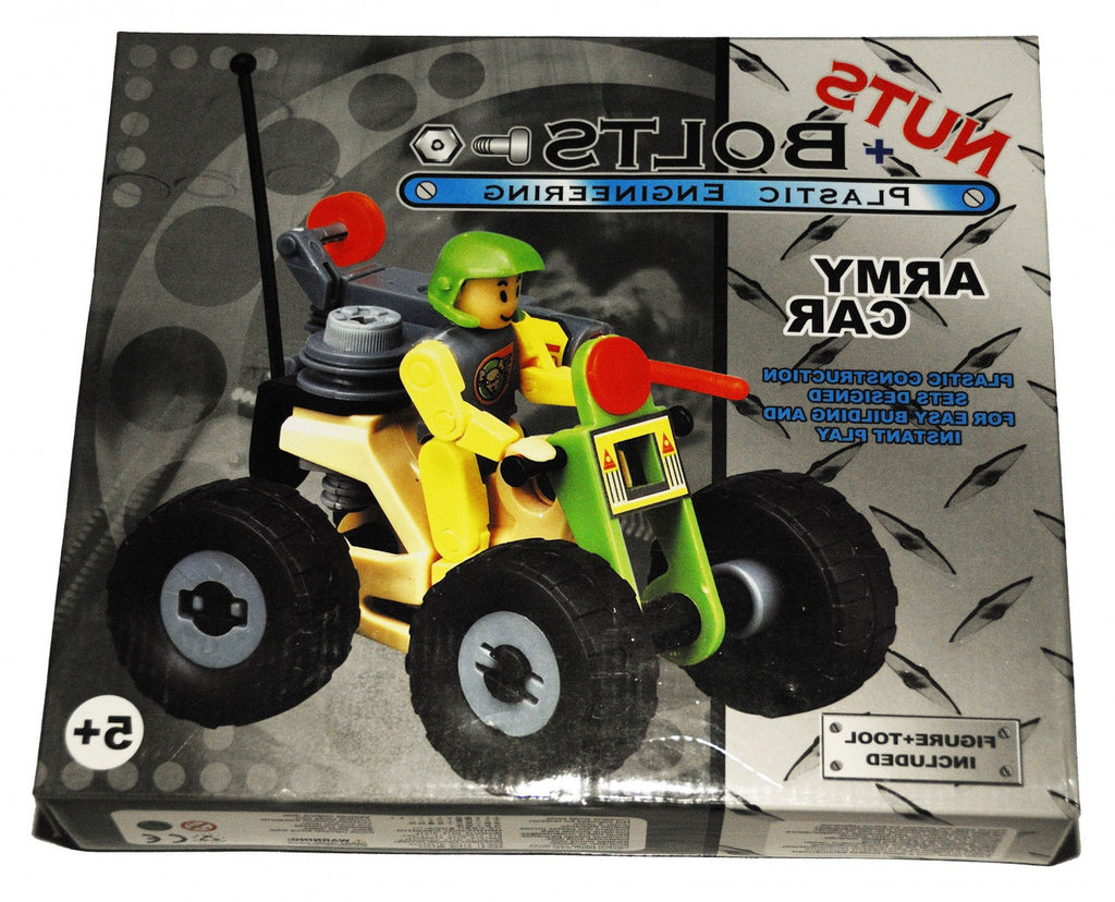 Jucarie constructie masina de armata Nuts & Bolts