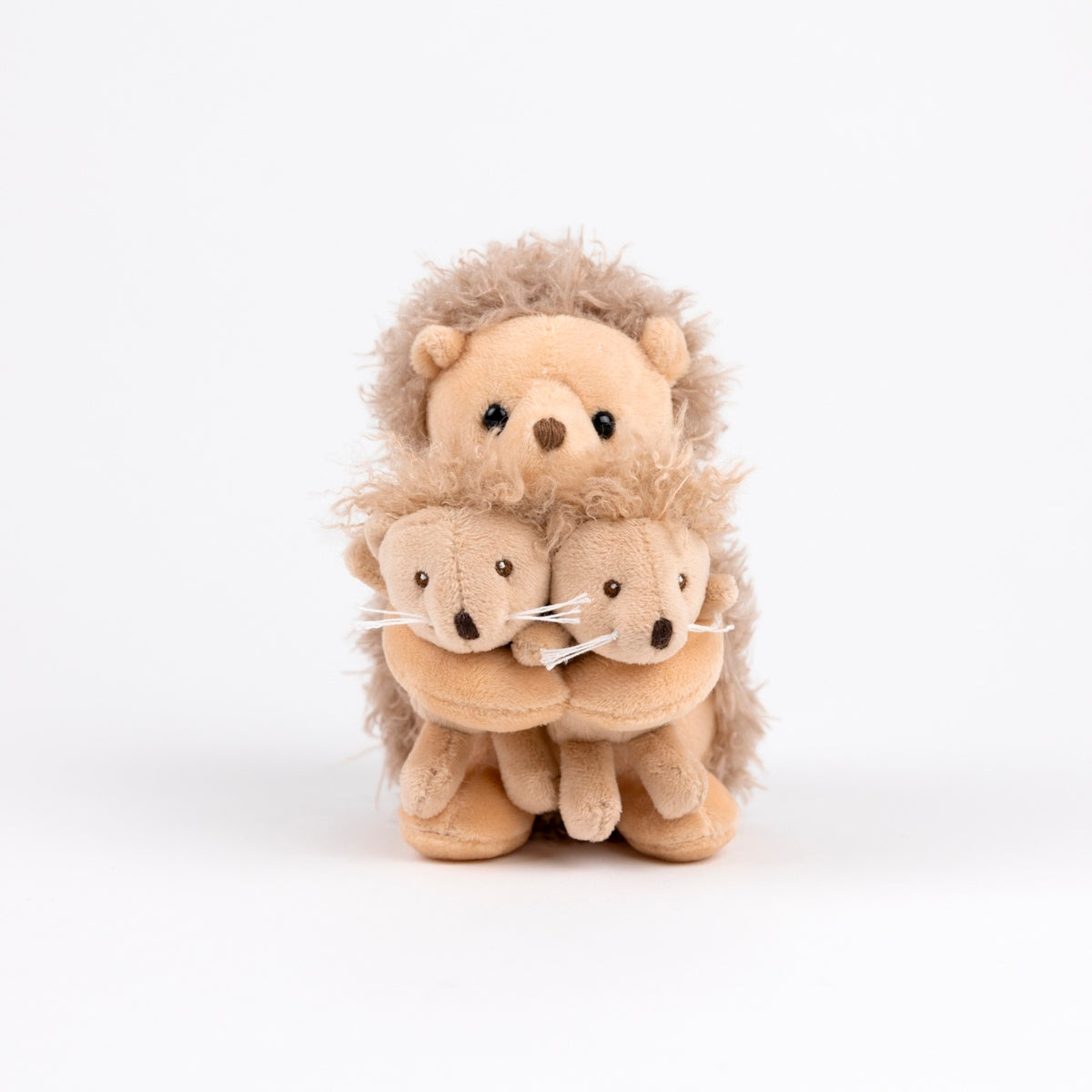 Egmont Toys Jucarie de plus Mama arici cu doi pui, poliester, 3 luni+, conform EN71 & ASTM