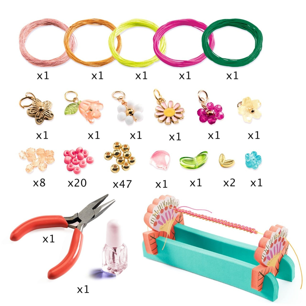 Kit creativ de confectionat bratari macrame, Djeco