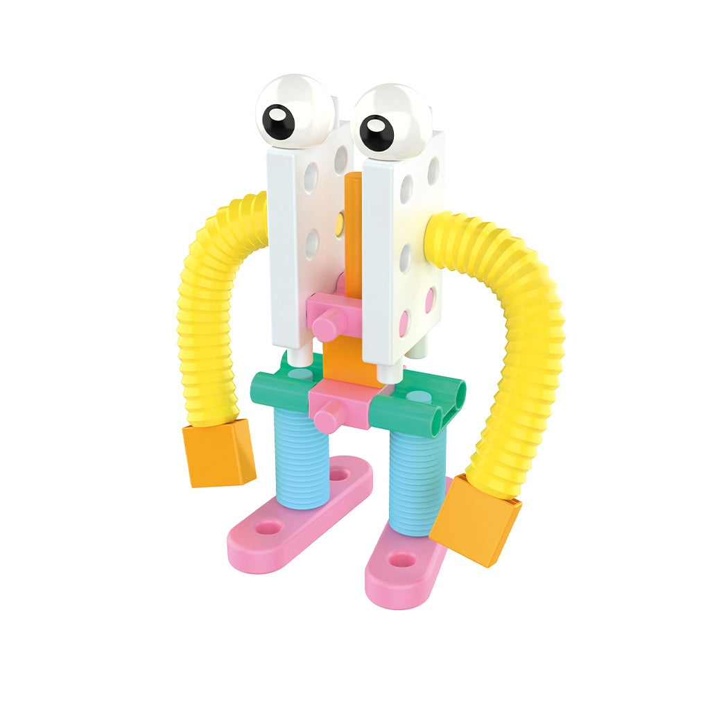 Kit STEM de construit cu tuburi flexibile, Genius Toy