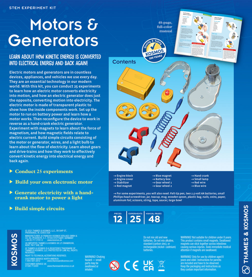 Kit STEM de construit motoare si generatoare, Thames & Kosmos