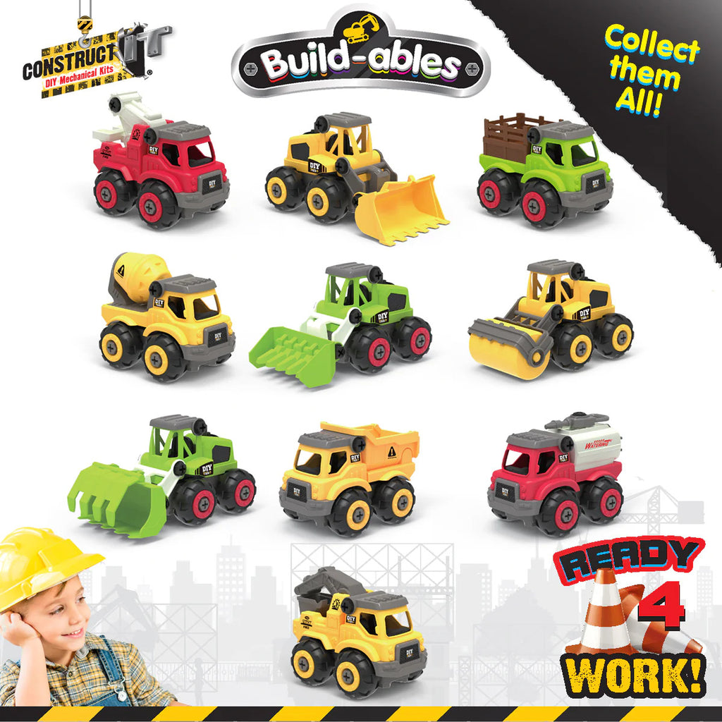Kit STEM de construit Vehicule de santier 2 in 1