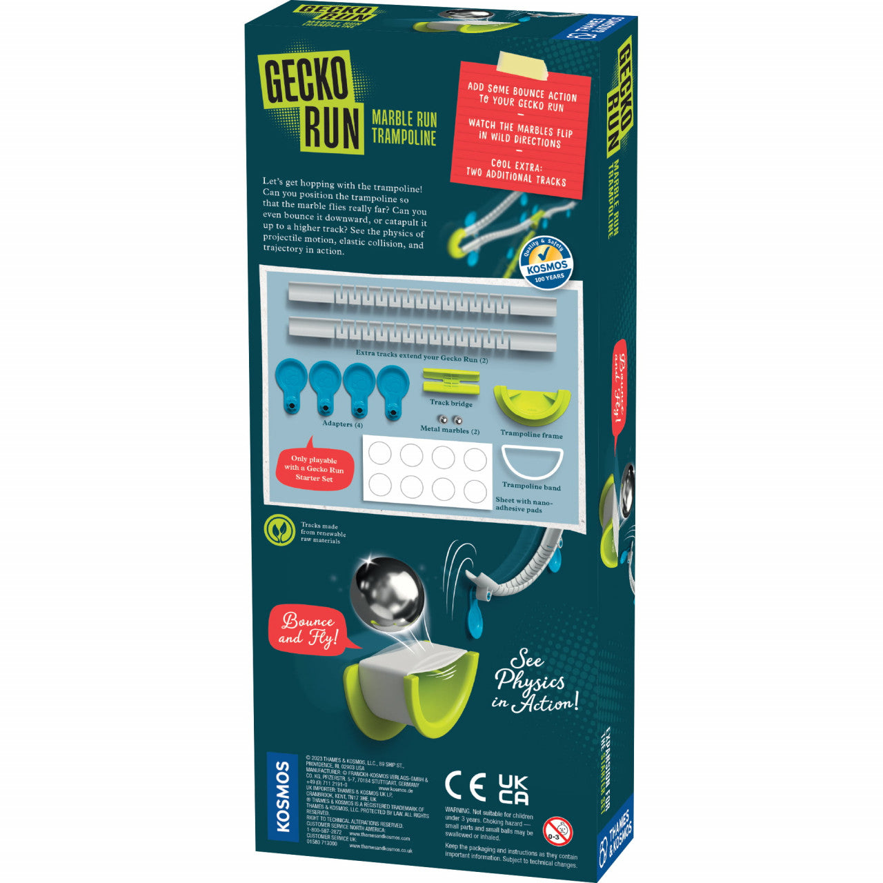 Kit STEM Trambulina - extindere pentru cursa cu obstacole cu bila metalica, Thames & Kosmos