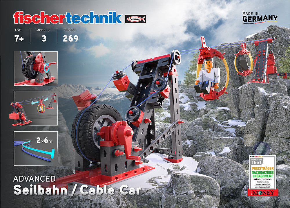 Fischertechnik STEM Cableway Kit 269 pieces 7 years+ plastic