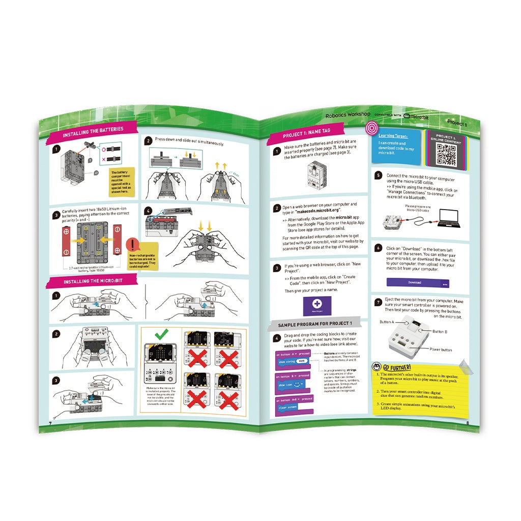 Kit STEM Workshop de robotica compatibil cu micro:bit, Genius Toy