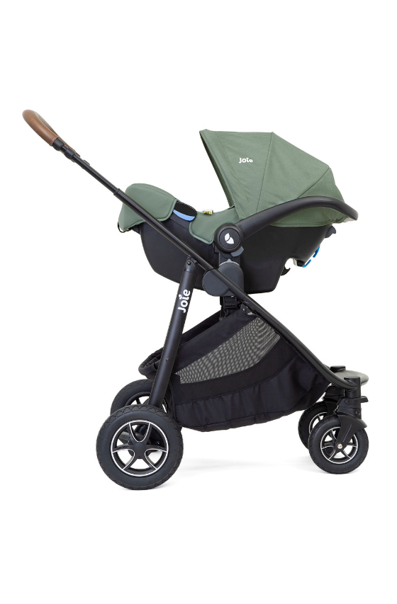Joie - Carucior pentru copii multifunctional 3 in 1 Finiti Signature Pine/Laurel (Carucior Finiti Pine+ Landou Ramble XL Pine+ scoica i-Snug Laurel)