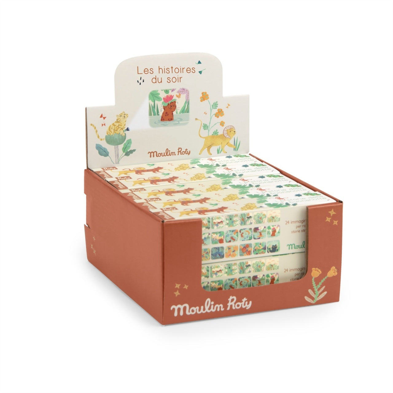 Lanterna cu povesti Animalele junglei, Moulin Roty