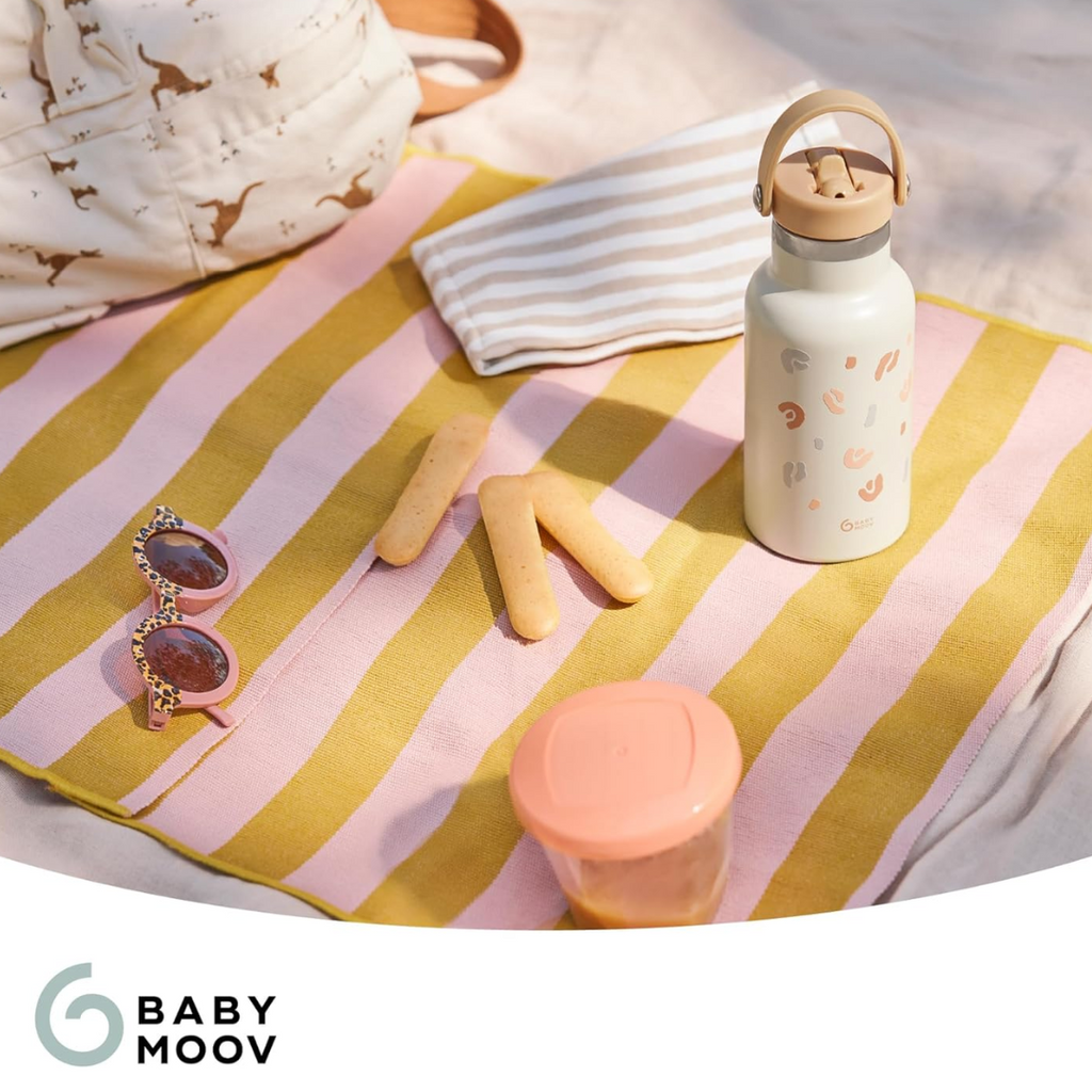 Babymoov - Sticla termoizolanta din inox Little Explorer Animal Print Ivory