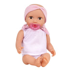 LullaBaby Papusa bebelus cu hainute in 2 piese si bentita roz, 35 cm