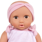 LullaBaby Papusa bebelus cu hainute in 2 piese si bentita roz, 35 cm