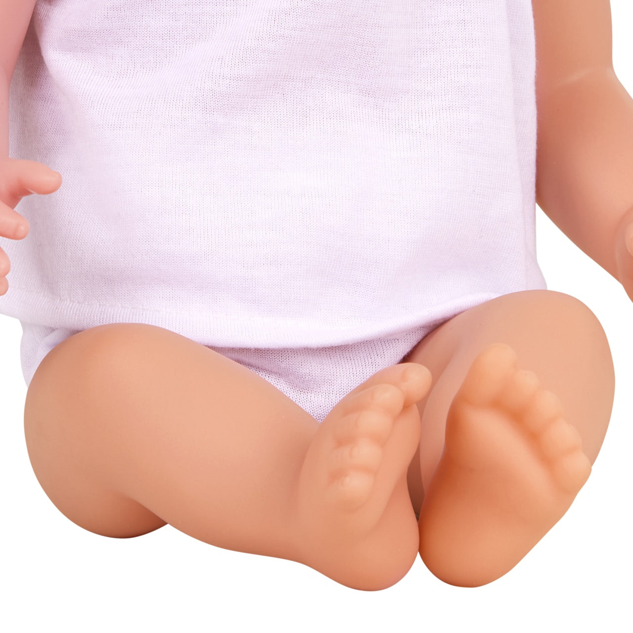 LullaBaby Papusa bebelus cu hainute in 2 piese si bentita roz, 35 cm