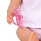 LullaBaby Papusa bebelus cu hainute in 2 piese si bentita roz, 35 cm