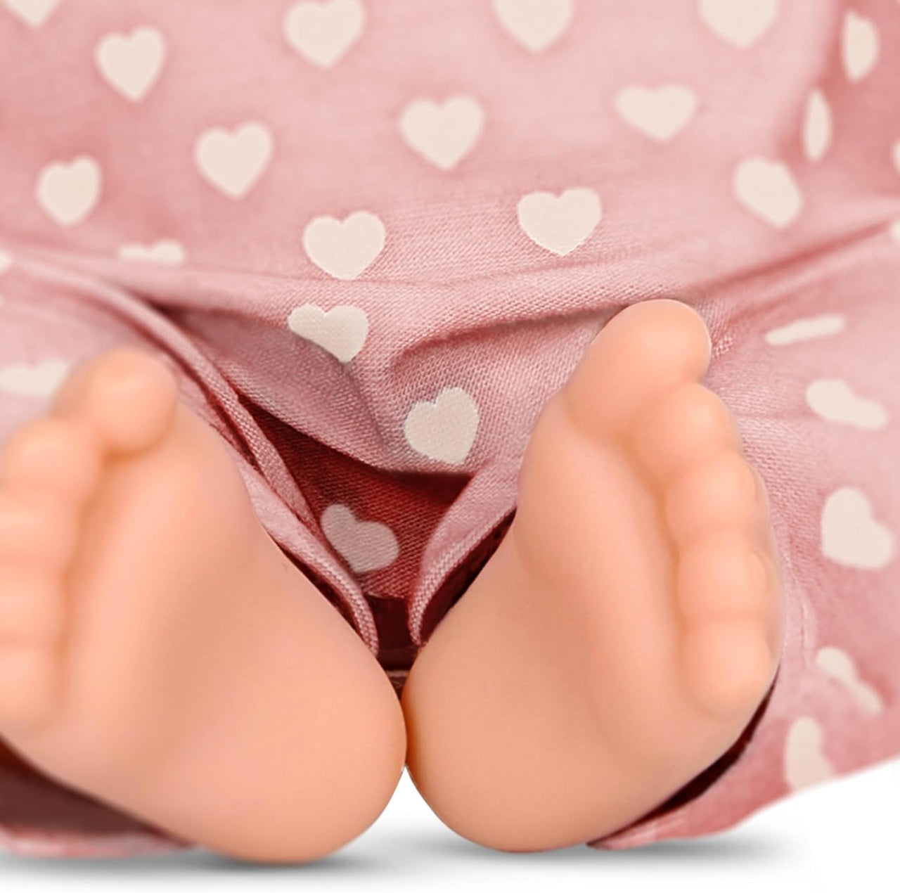 LullaBaby Papusa bebelus cu pijamale si caciulita roz, 35 cm