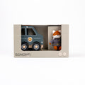 Egmont Toys Masina de politie cu mini figurina din lemn, colectia Miniature World, 18 luni, EN71 ASTM