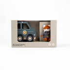 Egmont Toys Masina de politie cu mini figurina din lemn, colectia Miniature World, 18 luni, EN71 ASTM