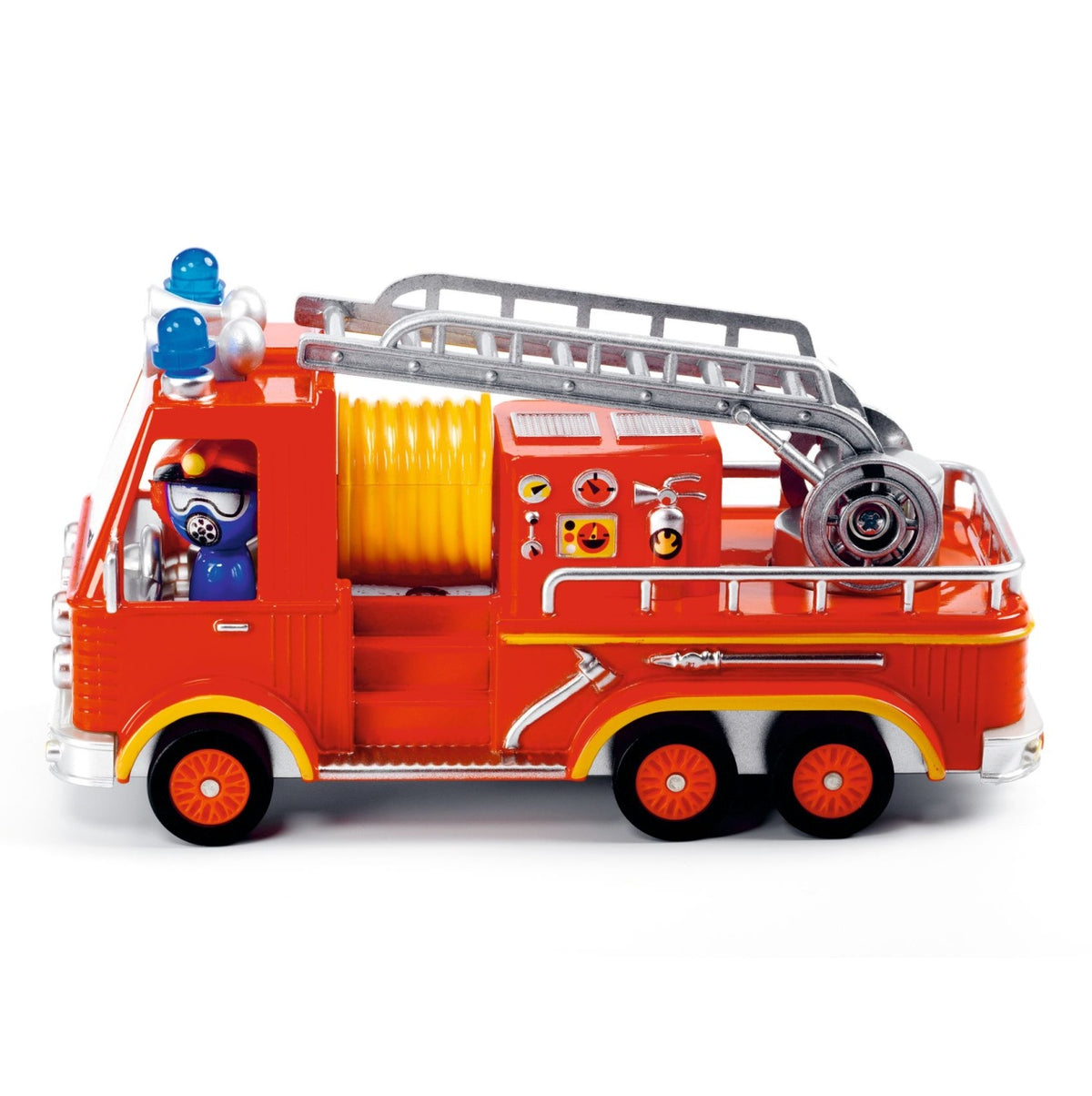 Djeco Masina de pompieri Captain Fire Colectia Crazy Motors 3 ani metal, conform EN71