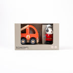 Egmont Toys Masina de pompieri cu personaj din lemn 18 luni - 3 ani conform EN71 ASTM