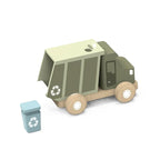 Speedy Monkey Masina din lemn de gunoi cu recipient de reciclare, lemn certificat FSC, 18 luni - 3 ani