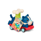BToys Masinuta catel albastru cu sistem push&go, fara baterii, peste 18 luni