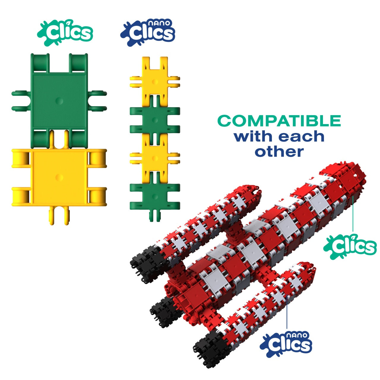 Nano Clics Pentru constructori creativi 500 piese, Clicformers