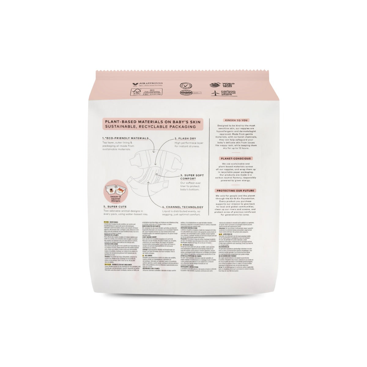 Kit&Kin Eco Hypoallergenic Diapers, Size 7, 17kg+, 22 pcs