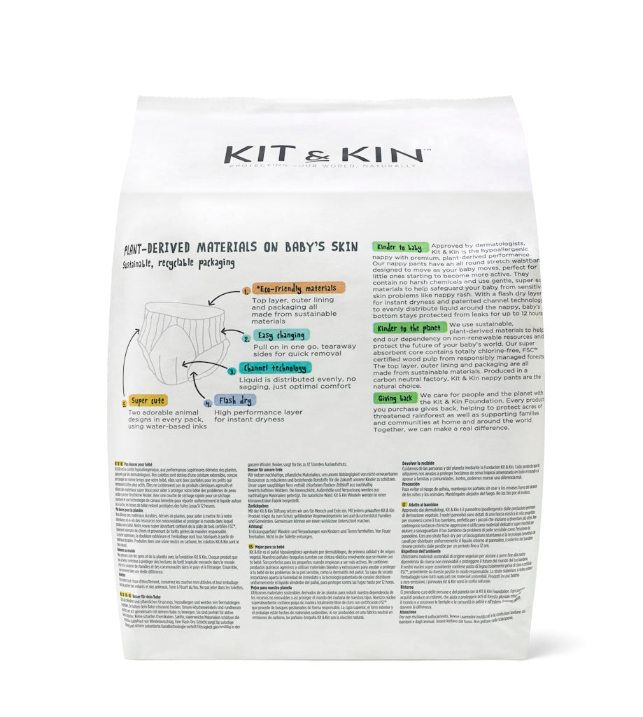 Kit&Kin Hypoallergenic Eco Diaper Pants YP2, Size 8, 19 kg+, 14 pcs