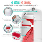 Prince Lionheart Nappy Twist'R White Airtight Bin for Dirty Nappies