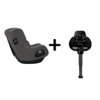 Nuna - Set Scaun auto rotativ i-Size TODL next Granite, 40-105 cm + Baza isofix BASE next i-Size pentru TODL next, testat ADAC
