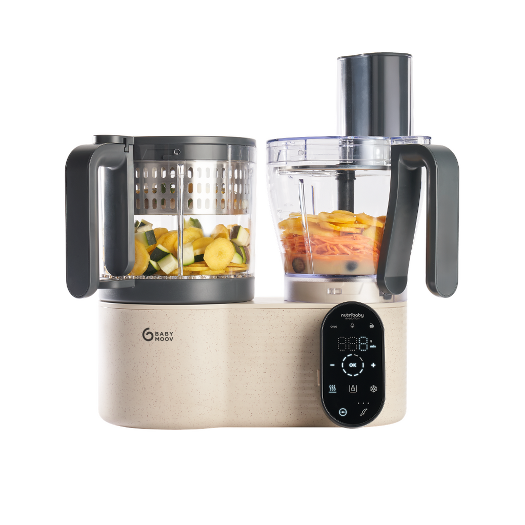 Babymoov Robot multifunctional Nutribaby Evolution 5 in 1 cu feliere si razuire, de la 6 luni