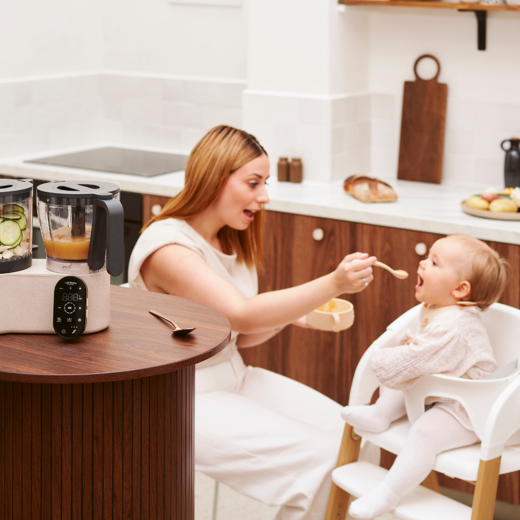 Babymoov Robot multifunctional Nutribaby Evolution 5 in 1 cu feliere si razuire, de la 6 luni