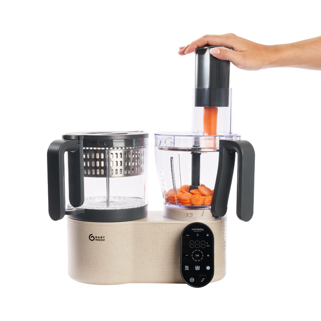 Babymoov Robot multifunctional Nutribaby Evolution 5 in 1 cu feliere si razuire, de la 6 luni