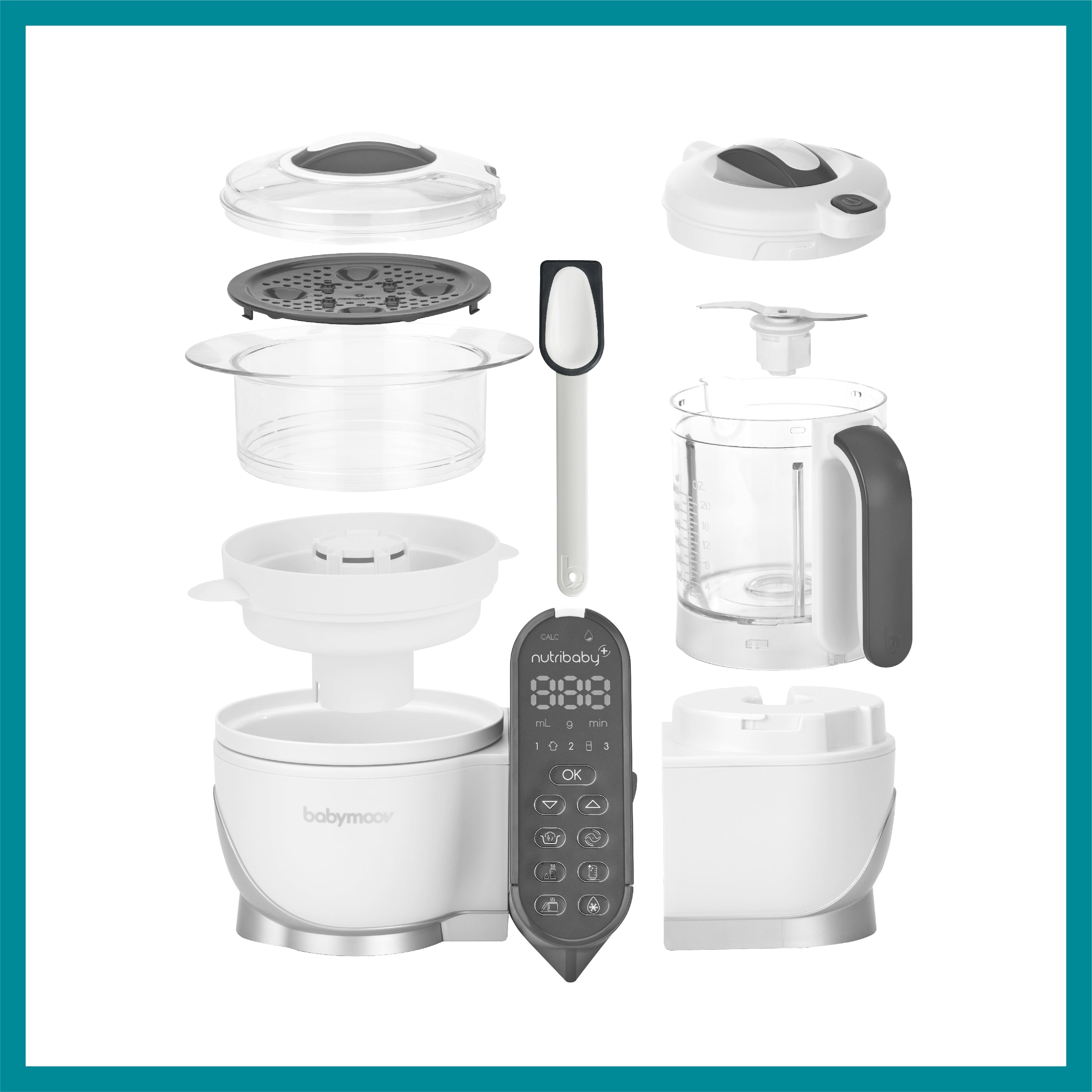 Babymoov - Robot multifunctional 5 in 1 Nutribaby (+) Loft White