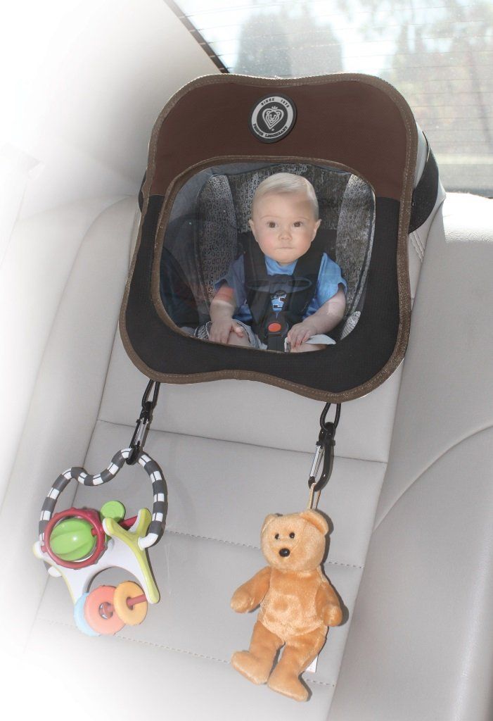 Prince Lionheart Brown Car Backseat Mirror for Child Surveillance