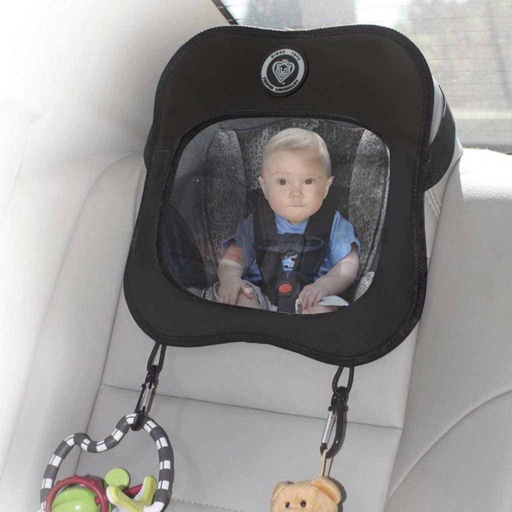 Prince Lionheart Black Car Backseat Mirror for Child Observation