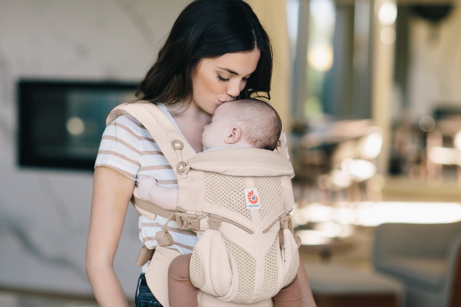Marsupiu Ergobaby , Omni 360, Mesh , Natural Beige