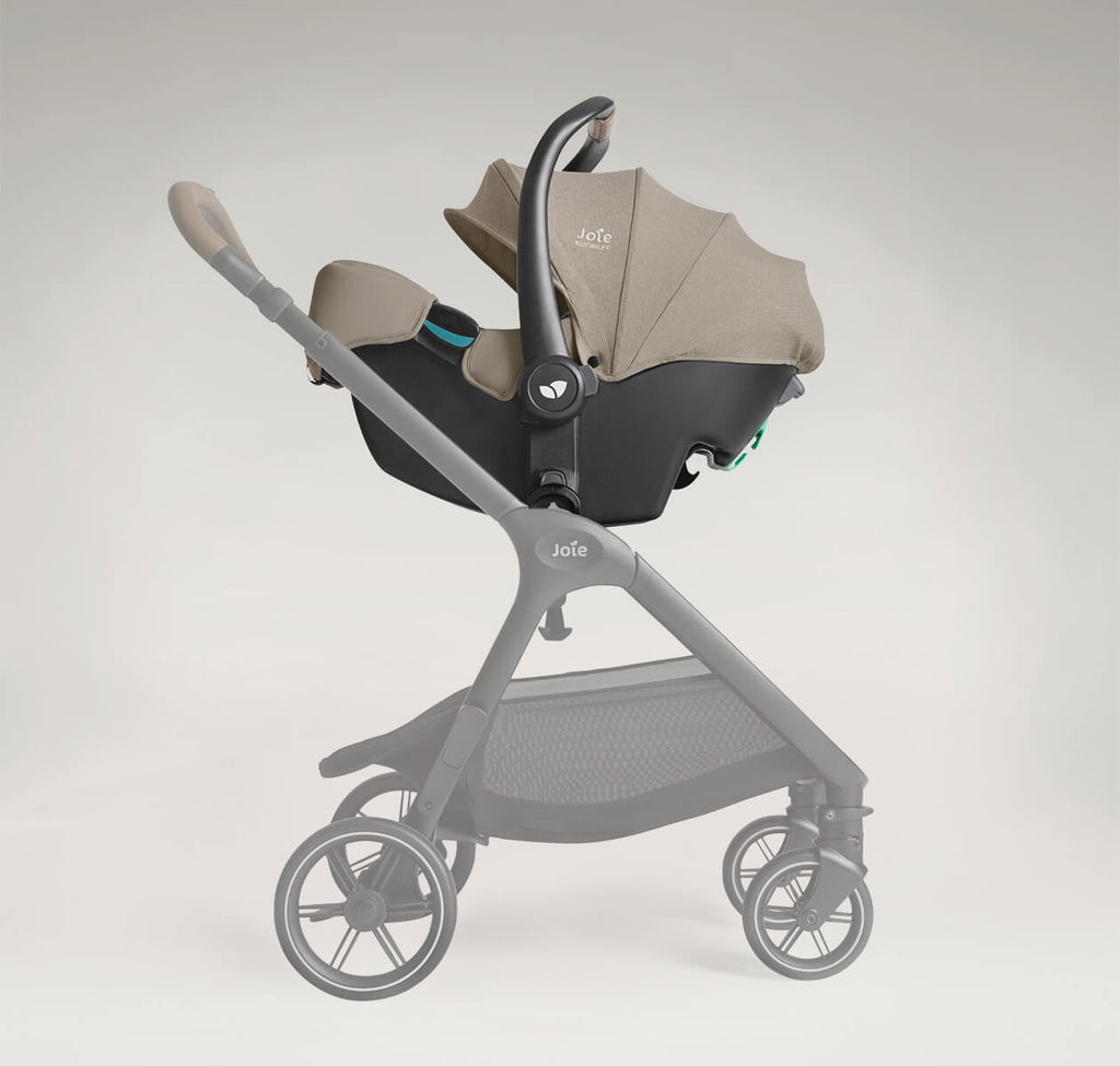 Joie - Scoica auto i-Starter cu tetiera reglabila, 40-75 cm, Sandstone, certificata R129
